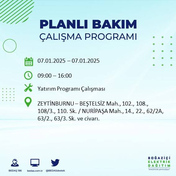 İstanbul'un neredeyse her ilçesinde elektrik kesintileri yaşanacak: BEDAŞ duyurdu 53